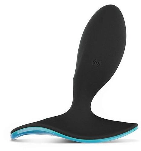 Чёрная анальная вибропробка с управлением со смартфона PicoBong SURFER PLUG VIBE PB3668