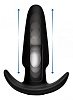 Чёрная анальная вибропробка XR Brands Kinetic Thumping 7X Medium Anal Plug AF912 (13,3 см)