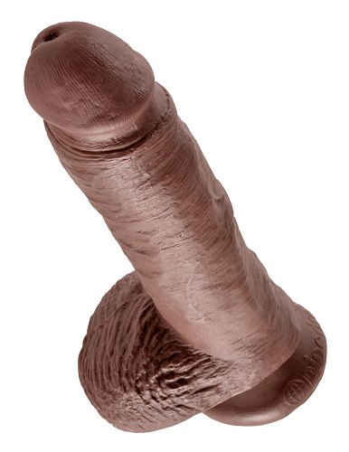 Коричневый фаллоимитатор Pipedream 8 Cock with Balls PD5507-29 (21,3 см)