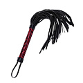 Чёрный флоггер из материала с 3d-эффектом ToyFa 700032 (40 см)