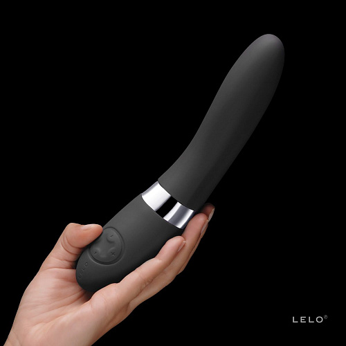 Чёрный вибромассажёр Lelo Elise 2 Black LEL7671 (22 см)