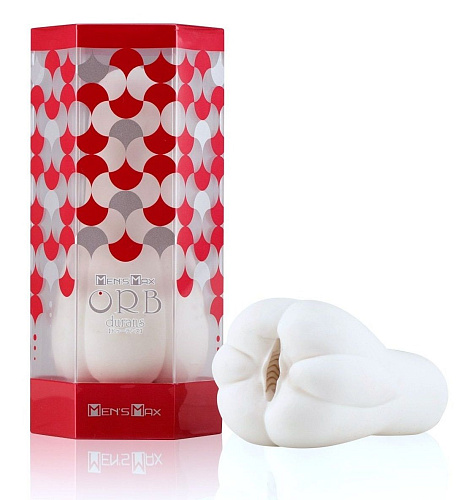 Мастурбатор-вагина белого цвета Men sMax ORB durans ET01