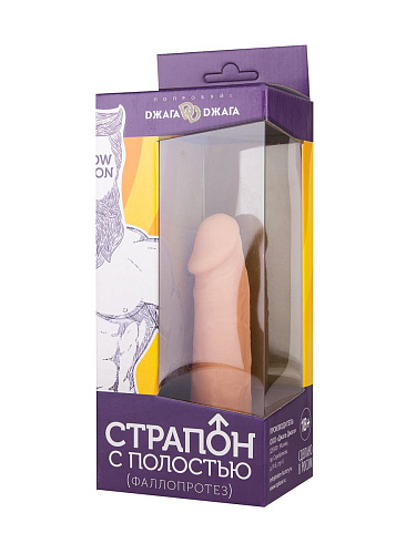 Фаллопротез телесного цвета на чёрной резинке Сумерки богов №2 1005-02 CD DD