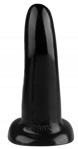 Чёрная изогнутая рельефная анальная втулка Сумерки богов 1015-98 BX DD (23,5 см)