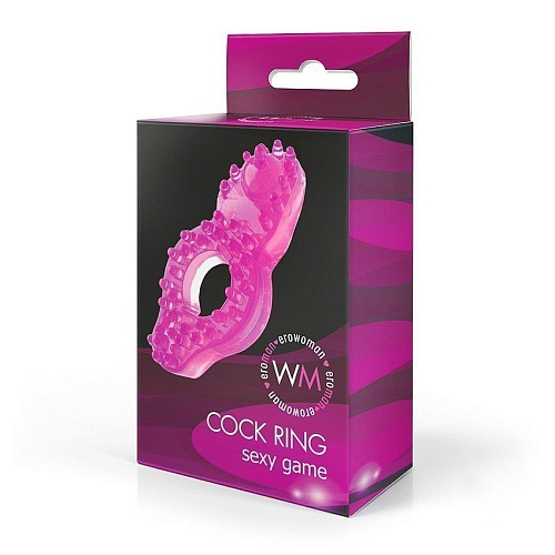 Розовое эрекционное кольцо с бугорками Bior toys EE-10012-1