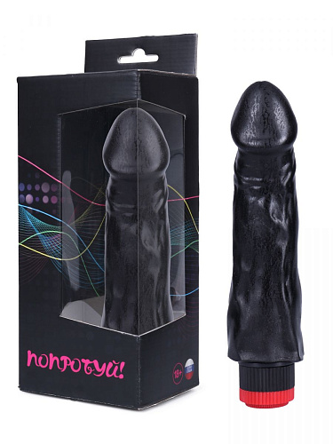 Чёрный вибратор-реалистик Сумерки богов №27 352-27 BX DD (19,5 см)