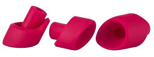 Набор из 3 насадок красного цвета  для вакуумного стимулятора Womanizer 2GO 0531243