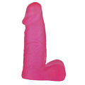 Розовый фаллоимитатор с мошонкой Dream Toys XSKIN 5 PVC DONG 20591
