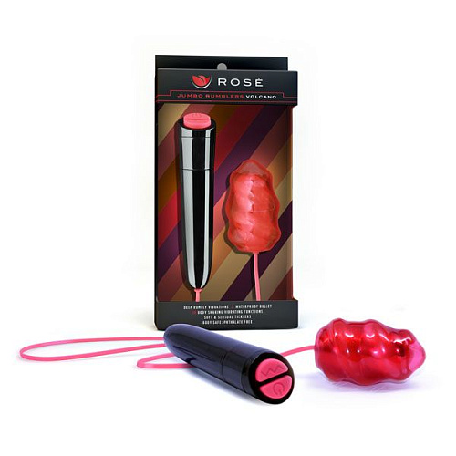 Красное виброяйцо со спиралевидным рельефом Blush Novelties Jumbo Rumblers Volcano BL-81519