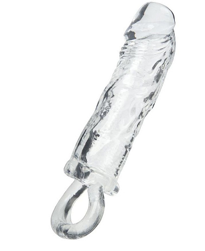 Прозрачная насадка с петлёй для фиксации ToyFa 748014 (14 см)