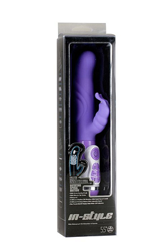 Фиолетовый вибратор с клиторальной стимуляцией NMC INSTYLE DUO VIBRATOR 5.5INCH 111698 (14 см)