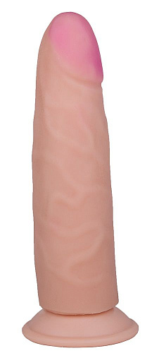 Телесный фаллоимитатор на присоске из неоскин LOVETOY (А-Полимер) 810400 (17 см)