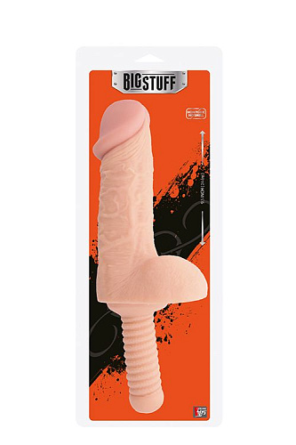 Телесный фаллоимитатор-гигант с рукоятью Dream Toys BIGSTUFF DONG WITH HANDLE 9.5INCH 20943 (24 см)