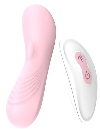 Розовый клиторальный стимулятор Dream Toys REMOTE LAY-ON VIBE 21550