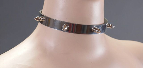 Металлический ошейник с шипами Подиум Р226
