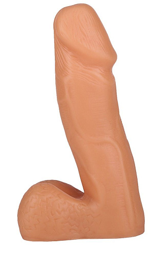 Пустотелый фаллоимитатор телесного цвета с мошонкой Сумерки богов 100-07 BU SB (15,5 см)