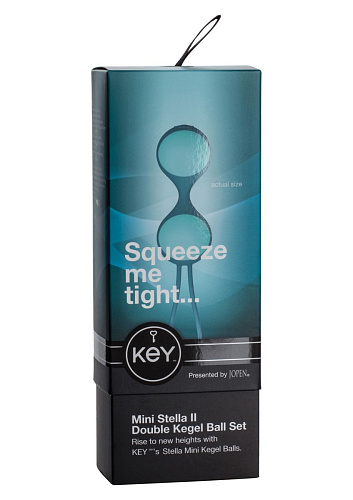 Бирюзовые вагинальные шарики Jopen MINI STELLA II KEGEL BALLS JO-8019-05-3