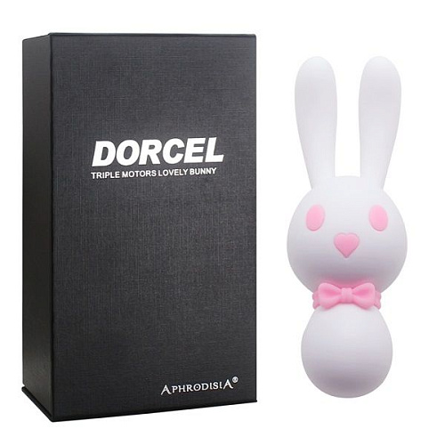 Белый вибростимулятор-зайчик Howells Dorcel 174011white (16 см)