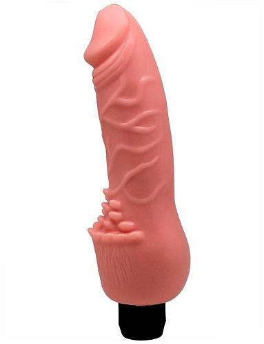 Телесный вибратор с усиками Eroticon 30079 (19 см)