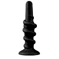 Чёрная анальная пробка со спиралью NMC SHOVE UP 6INCH SILICONE BUTTPLUG BLACK 111708 (15,2 см)