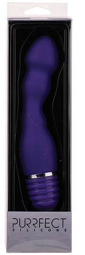 Фиолетовый вибромассажёр для анальной стимуляции Dream Toys PURRFECT SILICONE ANAL VIBE 20819 (15 см)