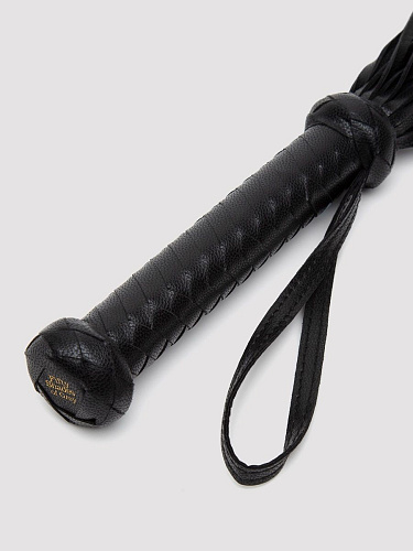 Чёрный кожаный флоггер Fifty Shades of Grey Bound to You Faux Leather Flogger FS-80139 (63,5 см)