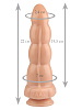 Телесный рельефный анальный фаллоимитатор Сумерки богов 1017-09 BX DD (22 см)