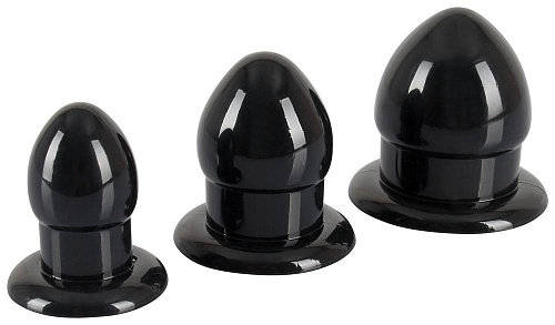 Набор чёрных растягивающих анальных пробок Orion Anal Stretching Plug Kit 05315700000