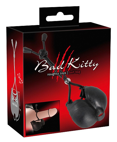 Чёрное эрекционное лассо с подхватом мошонки Orion Bad Kitty 0514985