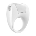 Белое эрекционное кольцо с вибрацией OVO B8 WHITE