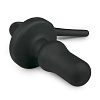 Чёрная анальная втулка с хвостом EDC Wholesale Dog Tail Plug ET323BLK