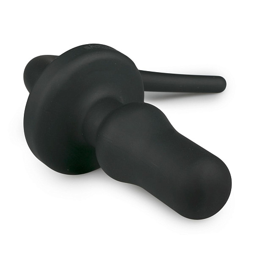 Чёрная анальная втулка с хвостом EDC Wholesale Dog Tail Plug ET323BLK