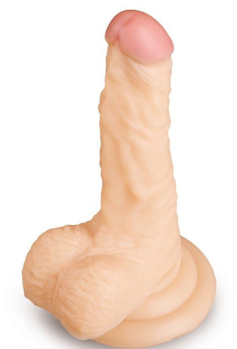Телесный фаллоимитатор на присоске Brazzers DWS001 (16 см)