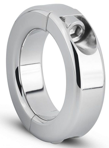 Серебристый утяжелитель для мошонки и пениса EDC Wholesale Sinner Metal Cock And Ball Lock SIN144