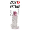 Закрытая прозрачная вибронасадка на пенис Bior toys Sexy Friend SF-70103 (13,5 см)