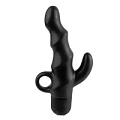 Чёрный анальный вибромассажёр простаты с отростком Pipedream Vibrating P-Spot Spiral PD4638-23 (19,4 см)