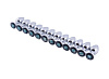 Серебристая анальная пробка с зелёным кристаллом и знаком зодиака Главсексмаг «Дева» gsm-zg6