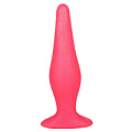 Розовая анальная пробка с узеньким кончиком LOVETOY (А-Полимер) 433400 (14 см)