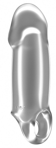 Прозрачная насадка Shots Media BV Stretchy Thick Penis Extension No.37 SON037TRA