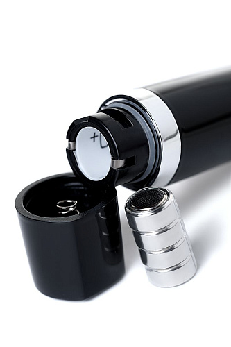 Мини-вибромассажёр в форме помады в чёрно-розовом цвете Eromantica LoveStick 120009