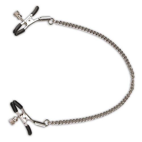 Клипсы для сосков на серебристой цепочке Erotic Fantasy EF-HM-035