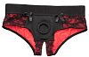 Трусики с доступом и съёмной насадкой California Exotic Novelties Crotchless Pegging Panty Set SE-2712-56-3 (рамер S-M)