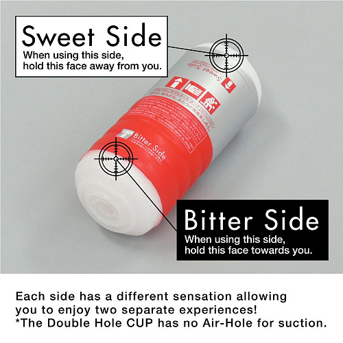 Мастурбатор красного цвета Tenga Double Hole CUP U.S. TOC-004US