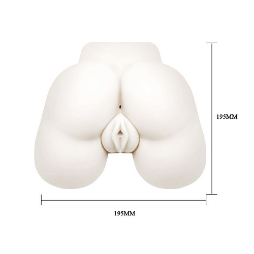 Телесные вагина и анус с вибрацией Baile Passion Lady BM-009173