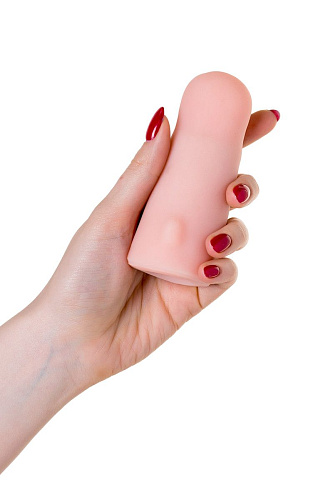 Женский страпон телесного цвета с вагинальной пробкой LOVETOY (А-Полимер) Woman Strap 837103 (18 см)