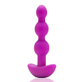 Анальная лиловая виброёлочка b-Vibe TRIPLET ANAL BEADS FUCHSIABV-005-FUC (14 см)