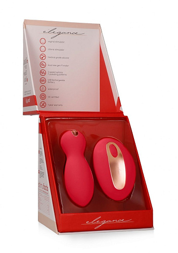 Красные вагинальные шарики с пультом ДУ Shots Media BV Purity ELE017RED