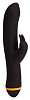 Чёрный вибратор с клиторальным отростком Pornhub Turbo Rabbit 94589 (22,2 см)