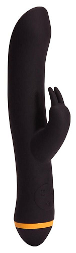 Чёрный вибратор с клиторальным отростком Pornhub Turbo Rabbit 94589 (22,2 см)