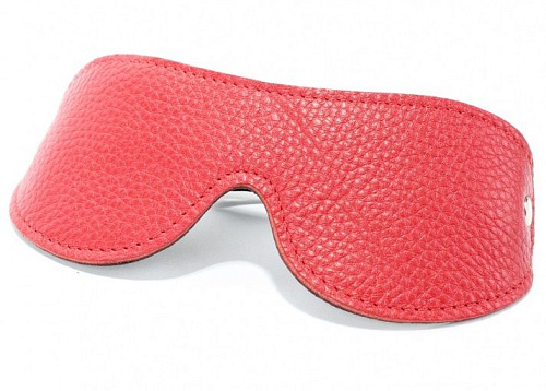 Красная кожаная маска на глаза БДСМ арсенал 58002